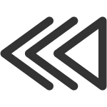 Rewind X3 SVG Icon